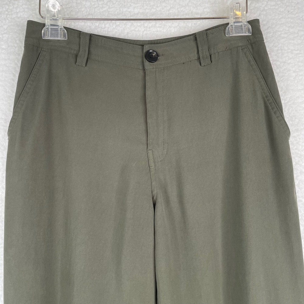 Industry Republic Clothing Olive Green Tapered Trousers Womens 6 High Rise Pants